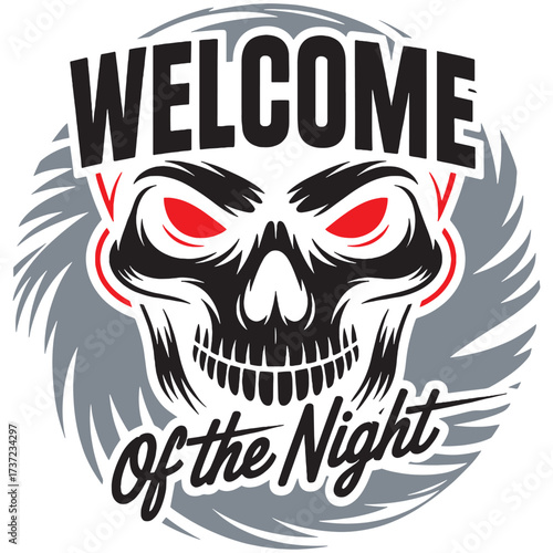 Welcome of the Night – Gaming Clan Logo t-shirt