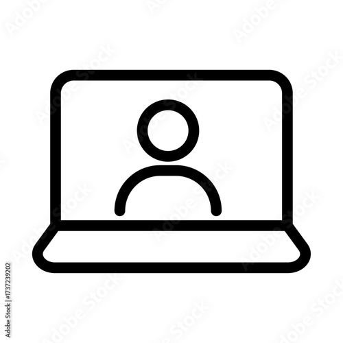 Online Session Line Icon of User Sessions Icon Set