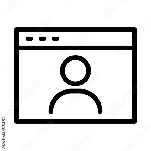 Browser Session Line Icon of User Sessions Icon Set