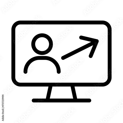 Exit Rate Line Icon of Bounce Rate Icon Set