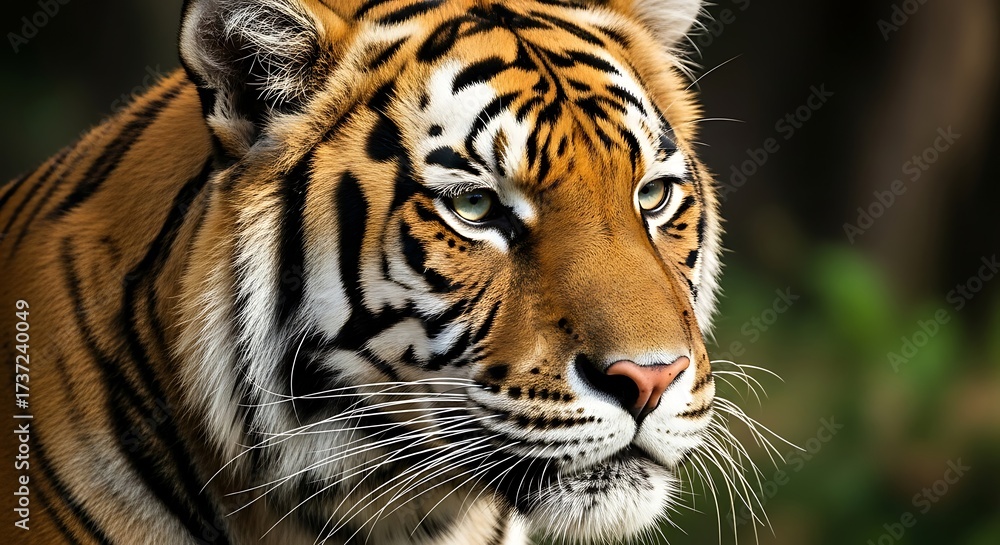Naklejka premium Magnificent Tigers Striking Portrait in Nature.