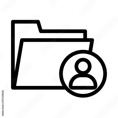 User Folder Line Icon of Account Management Icon Set