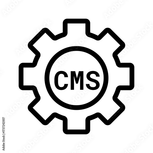 Icon Name Line Icon of Content Management System Icon Set