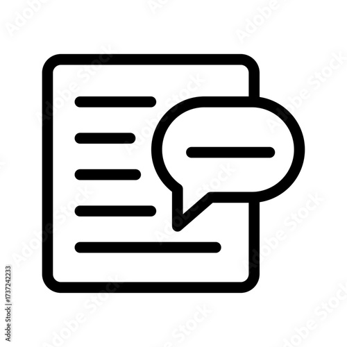 Article Discussion Line Icon of Blog Posts and Articles Icon Set