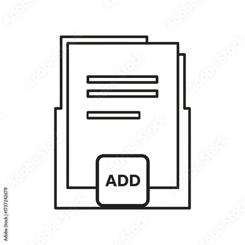 Vector art of add document, new file, create report, insert data, form