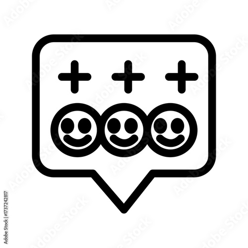 NPS Feedback Chat Line Icon of Net Promoter Score Icon Set