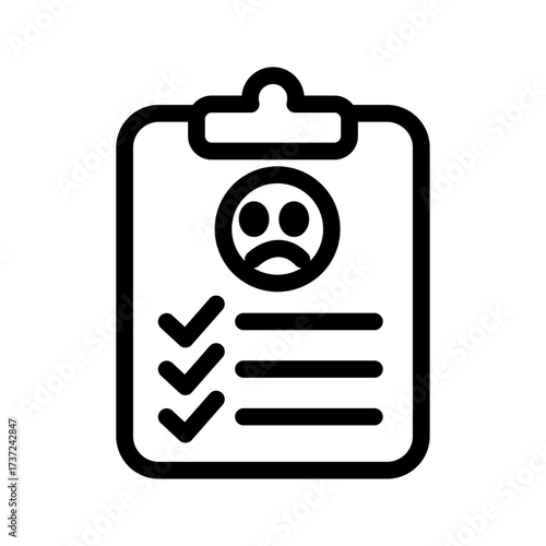NPS Checklist Line Icon of Net Promoter Score Icon Set