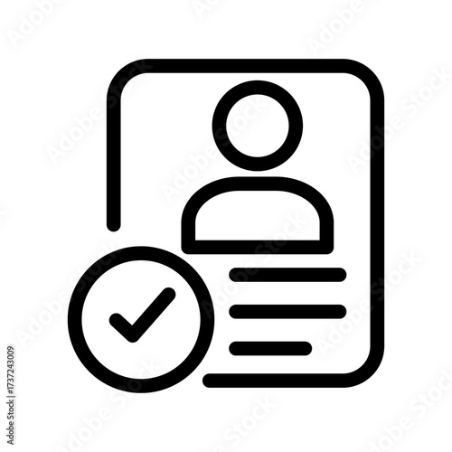 Client Profile Line Icon of Client Onboarding Icon Set