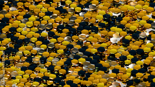 Seamless Of Vibrant Hexagons