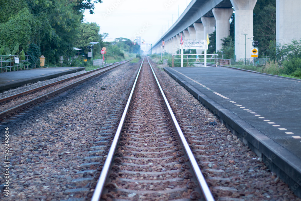 Fototapeta premium Thai trains have a long history, providing convenient travel for suburban Thais.