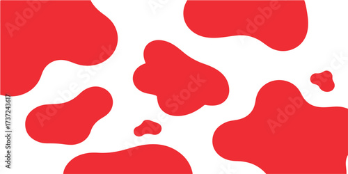 Red and white cow pattern vector illustration scalable graphic for eps files