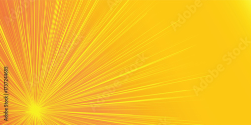 yellow comic background with explosion effect and rays