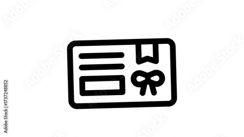 gift card minimalist stroke animation