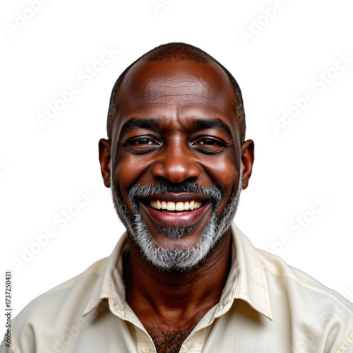 Joyful man smiling urban setting portrait photography bright environment close-up happiness concept