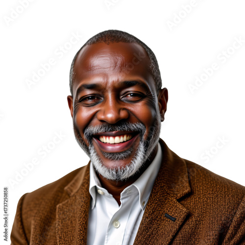 Joyful man smiling outdoors urban setting portrait photography natural light happiness