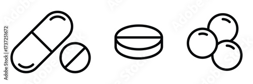 Capsule pills icon medical pharmaceutical vector illustration isolated on white background.
