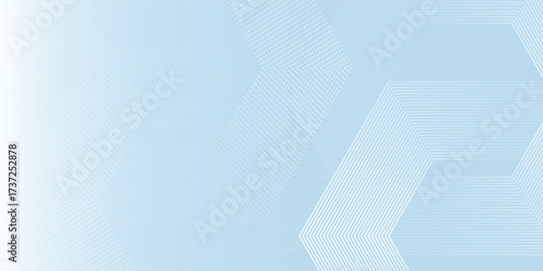 Abstract minimalist banner background, pastel colorful, blue modern hexagon