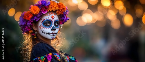 D�a de los Muertos, Mexican girl.