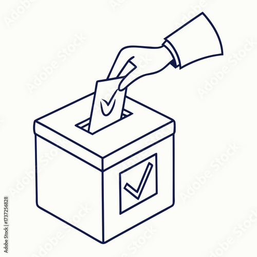 ballot box with ballot paper