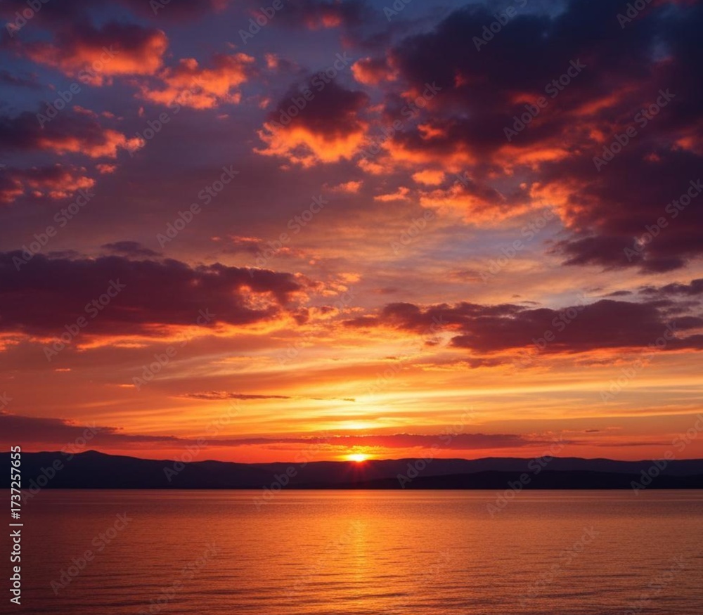 Fototapeta premium sunset over the sea