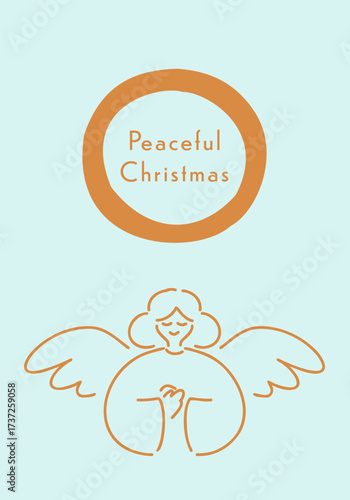 やさしいクリスマス_天使と祈り_冬の空｜Peaceful Christmas,Christmas, angel and prayer, winter sky