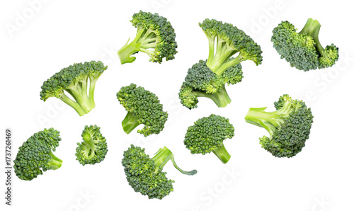 Photos fresh broccoli isolated on white background