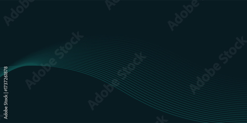 Elegant modern dark blue to light blue and green gradient background art