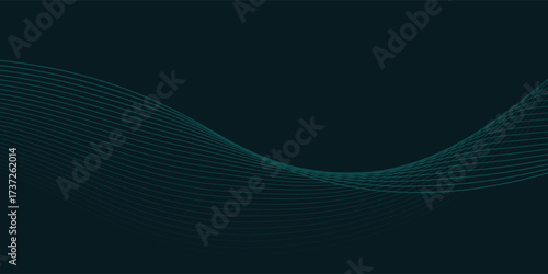 Elegant modern dark blue to light blue and green gradient background art