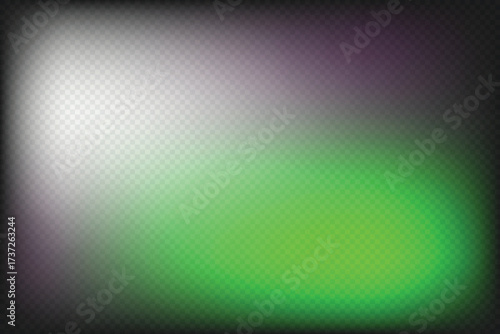 Grayscale Spotlight Green and Purple Blur Light Diagonal Effect Background with Soft Overlay Gradient.