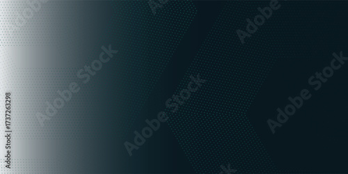 Elegant modern dark blue to light blue and green gradient background hexagon