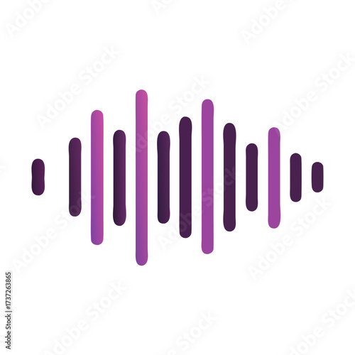 Soundwave icon in purple gradient representing audio signal