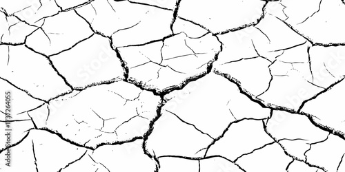 Dry cracked earth texture showing deep fissures and parched ground surface, symbolizing drought, climate change, desertification, global warming, and environmental crisis background.