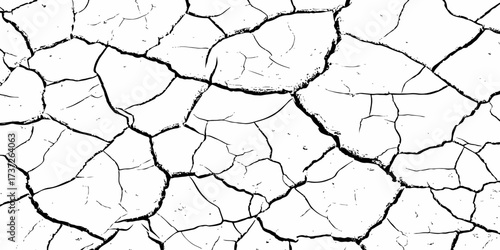 Dry cracked earth texture showing deep fissures and parched ground surface, symbolizing drought, climate change, desertification, global warming, and environmental crisis background.