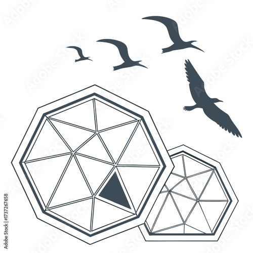 Abstract Pastel Polygon Pattern
