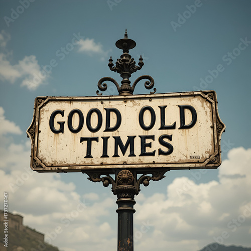 Street Sign GOOD OLD TIMES