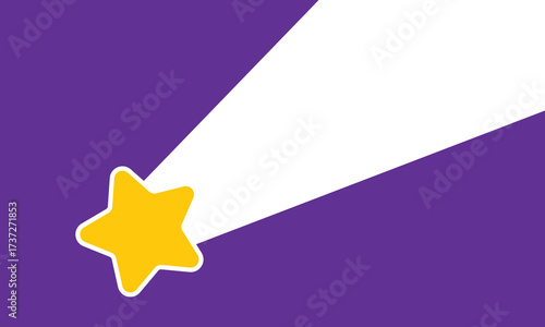 Background illustration of shooting stars with negative space and copy space. Abstract Falling Star.