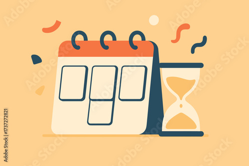 Forms event vector abstract nearby removable sand countdown upcoming illustration simple timer
