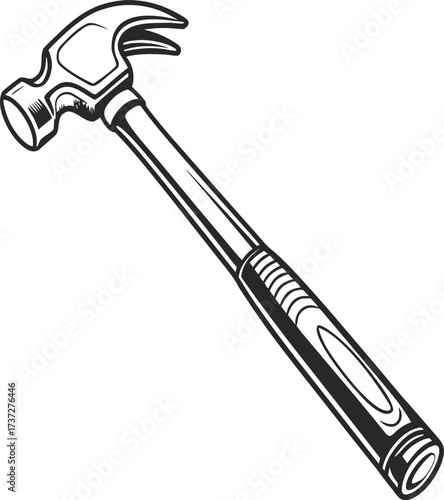 hammer on white background