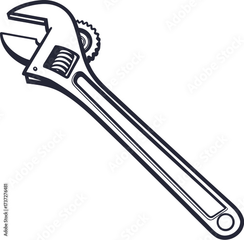wrench isolated on white background