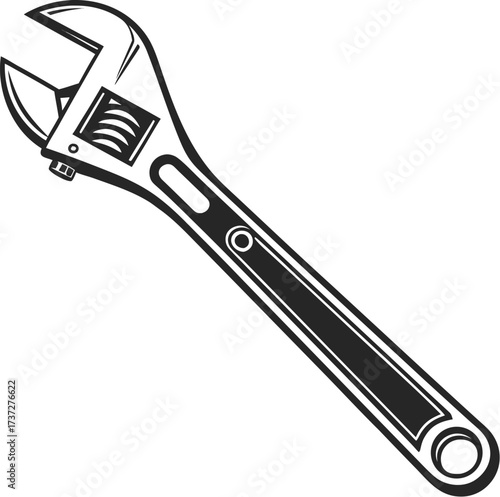 wrench isolated on white background