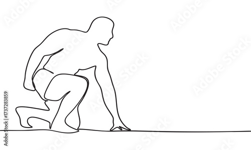 Runner in Starting Position