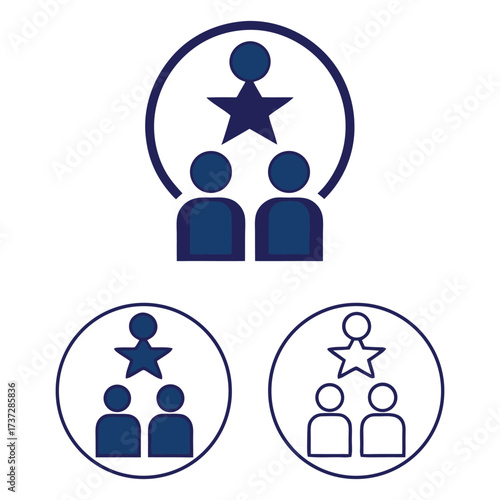 Teamwork hierarchy organization leadership icon symbolizing success and collaboration among board members 