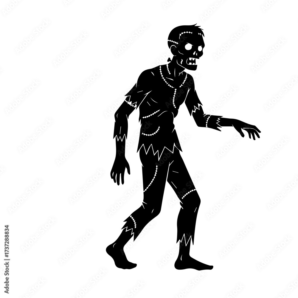 Fototapeta premium Walking Skeleton Silhouette