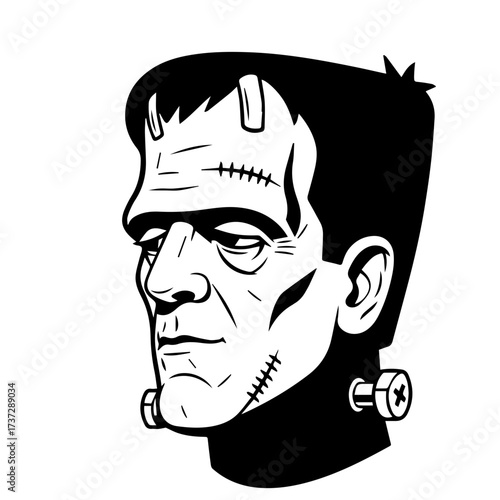 Frankenstein Monster Portrait Vector