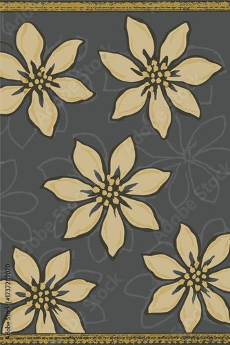 paisly geometrical and flower design for creating saree dupatta for dizital and textile design