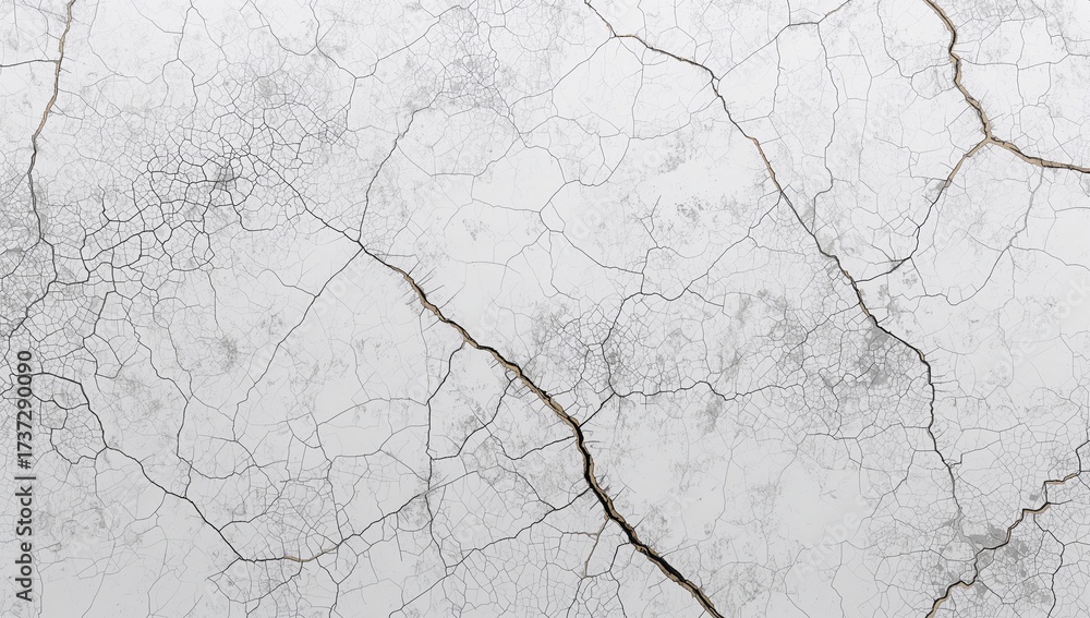 Fototapeta premium Detailed close up of white marble with gray veining and cracks