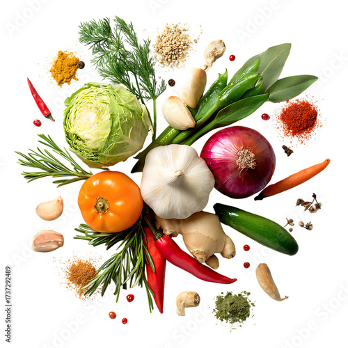 vegetables and spices png 