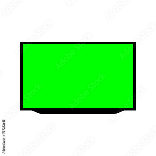LCD television green screen vector design illustration.