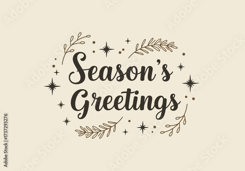 Elegant Season's Greetings Holiday Card