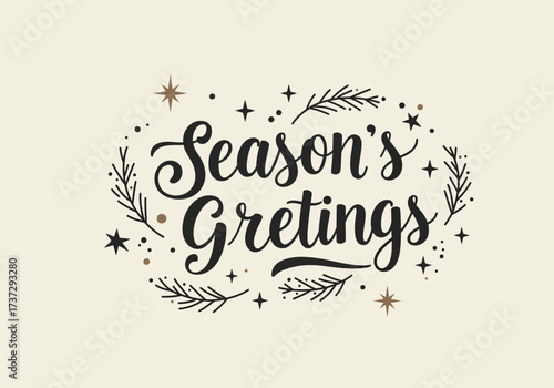 Elegant Season's Greetings Holiday Card